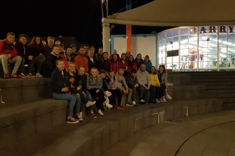All the youth outside Barry's in Portrush