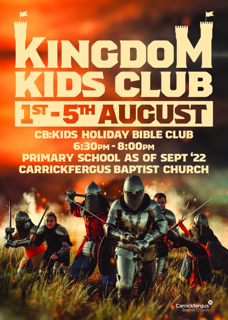 Kiingdom Kids Club, 1-5th August, 6:30pm - 8pm for All Primary School aged Children as of Sept 22